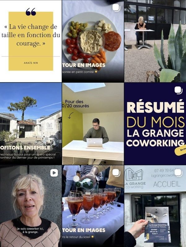 Feed Instagram de La Grange Coworking
