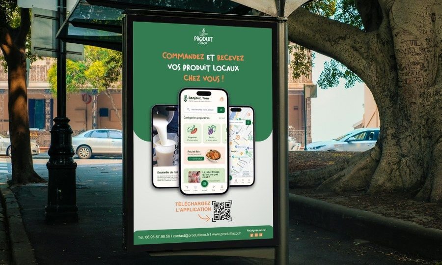 Affiche Produit Loco sur un abribus