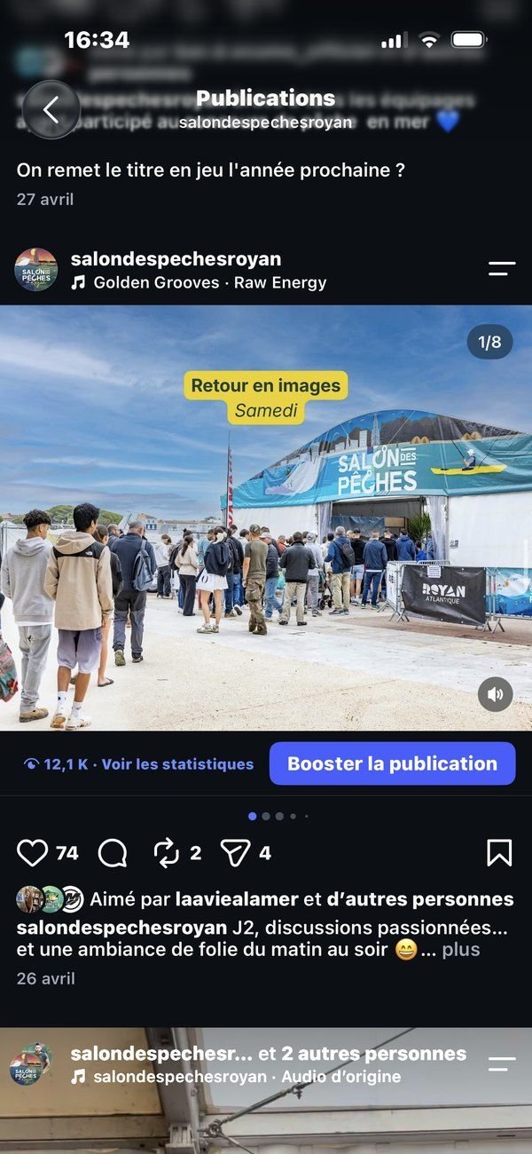 Carrousel « Retour en images » du Salon des Pêches de Royan