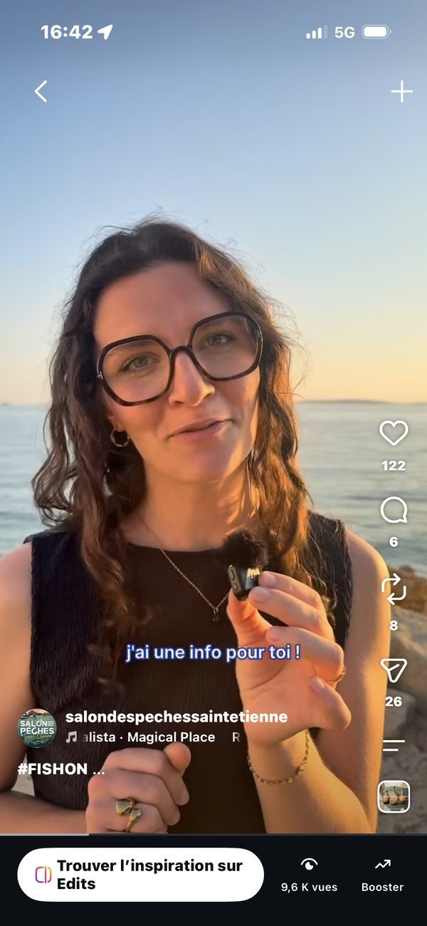 Vidéo UGC au bord de la mer pour le Salon des Pêches de Saint-Étienne