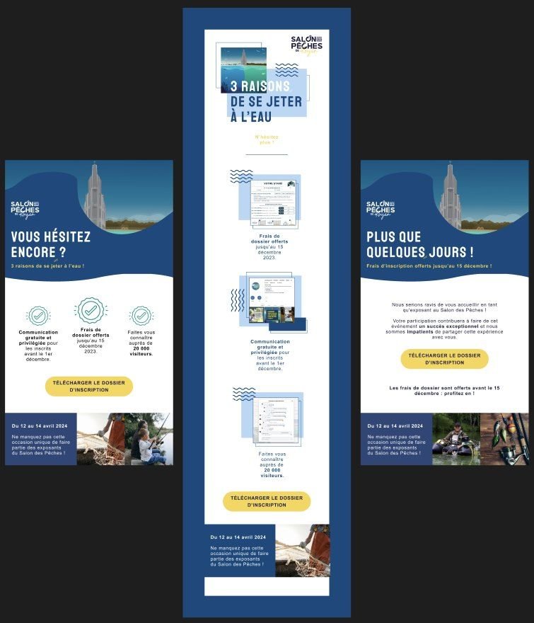 Newsletters rédigées pour le Salon des Pêches