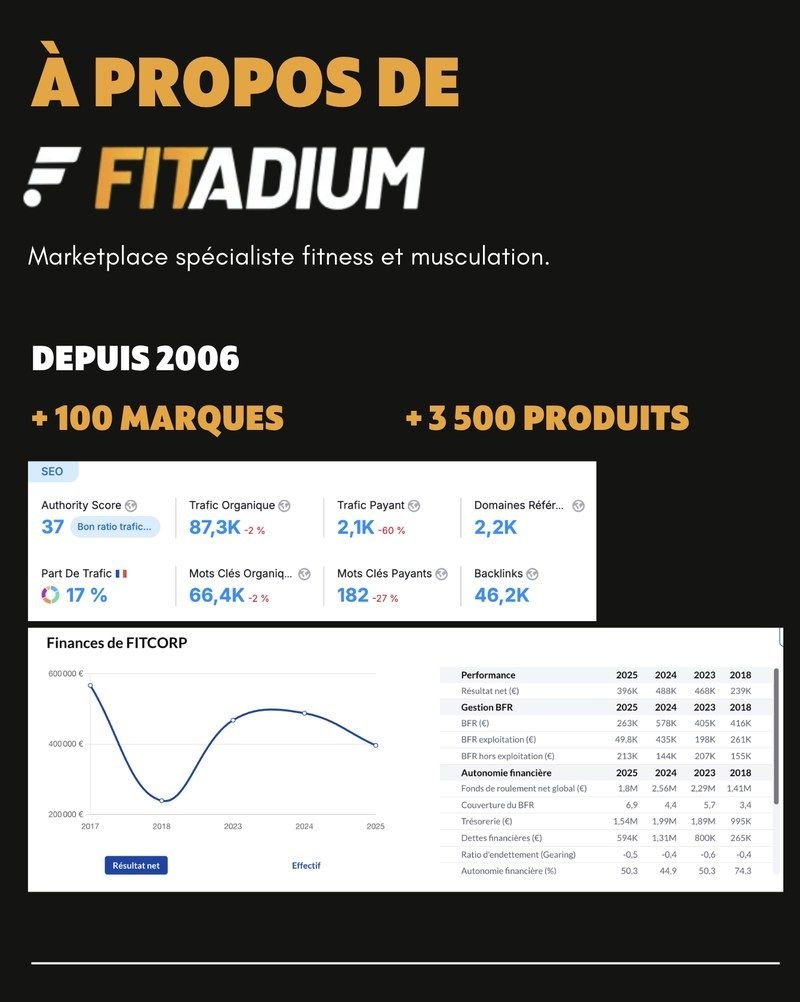 Extrait de l'audit réalisé pour Fitadium
