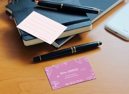 Carte de visite réalisée pour Aline Lemesle